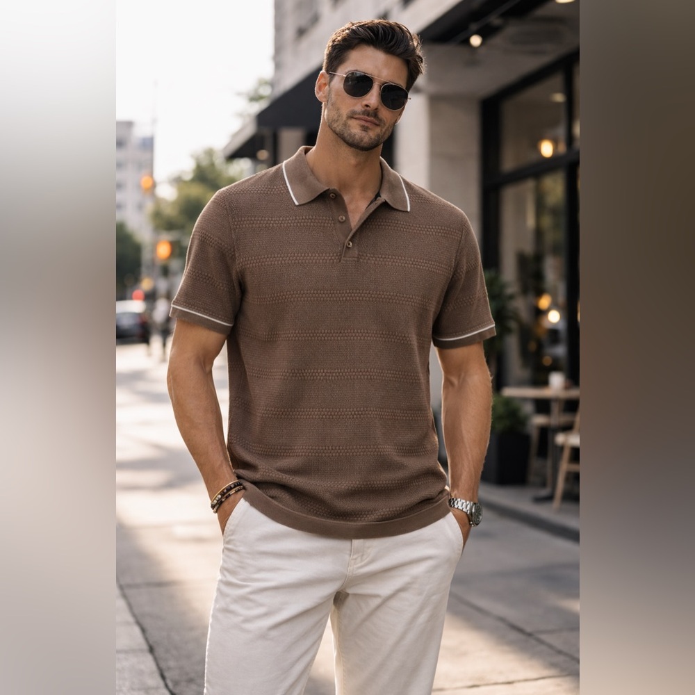 Men's Brown Polo Shirt B40